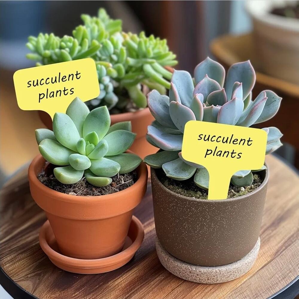Plant Labels 200 Pcs Yuanling T-Type Plastic Garden Tags Waterproof Yellow b35 - Picture 5 of 8